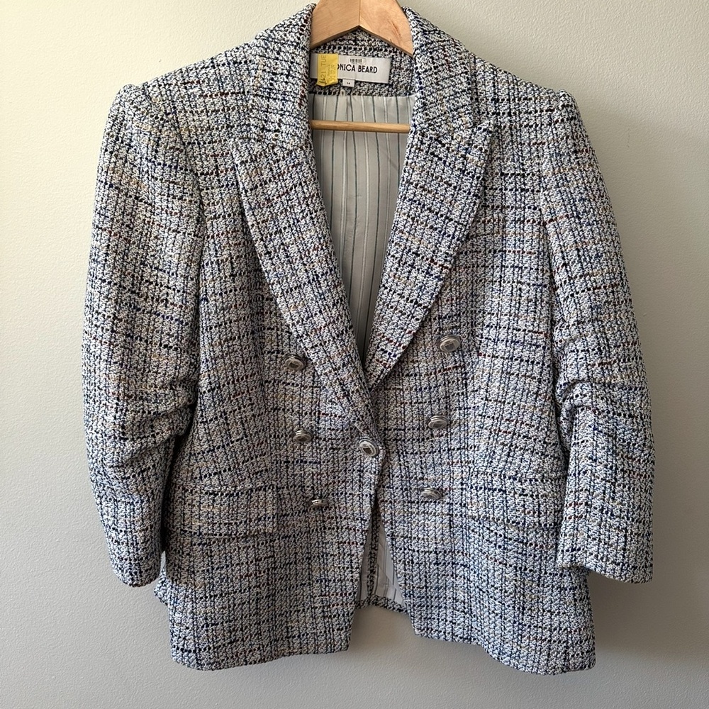Veronica Beard Plaid Miller Dickey Jacket